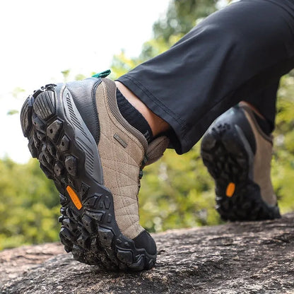 HUMTTO-zapatos de senderismo para hombre, zapatillas de deporte de cuero para deportes al aire libre, trabajo, invierno, escalada, Trekking 110282 A
