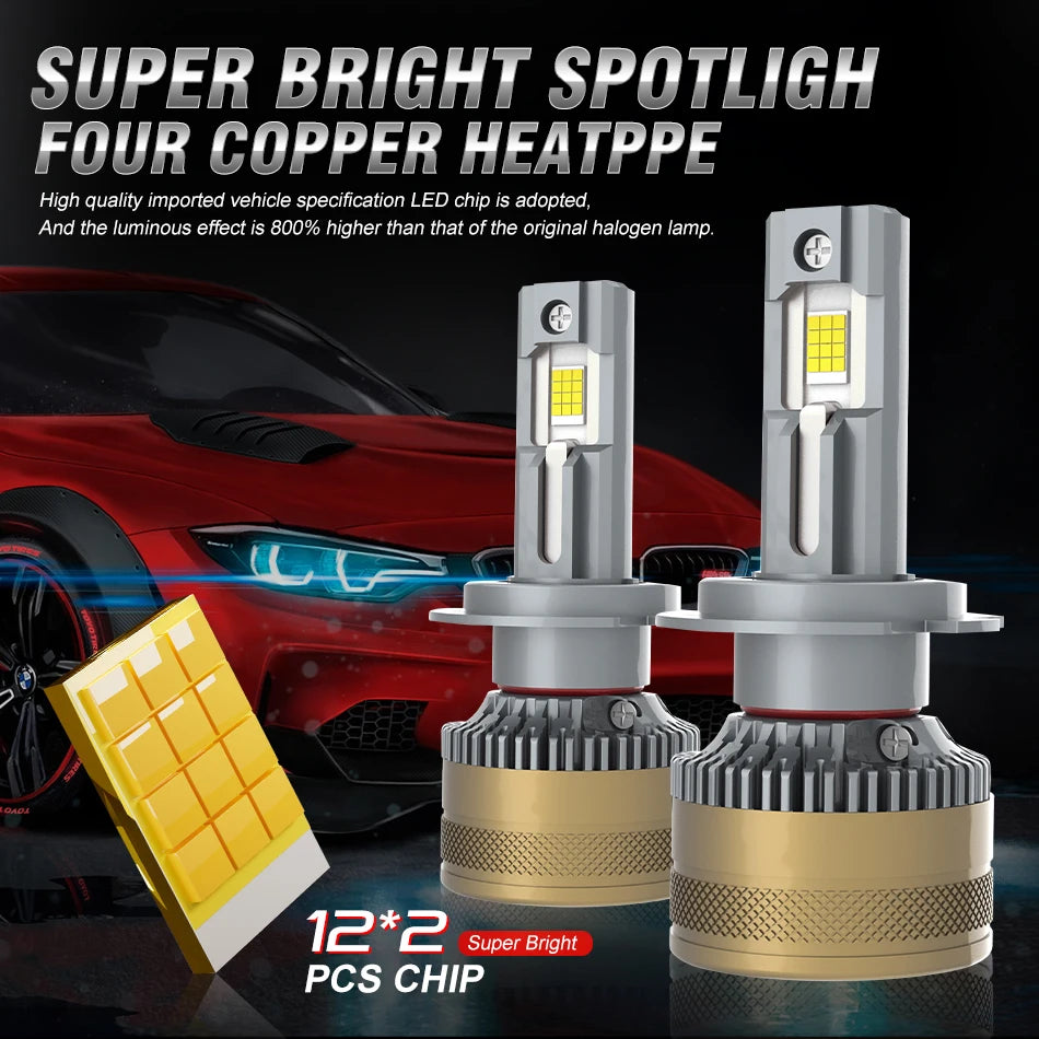 Dualvision 900W 900000LM H7 bombillas de faros Led H4 H11 H8 H1 9005 HB3 9006 HB4 9012 HIR2 EMC Canbus lámpara de coche 6000K Plug and Play