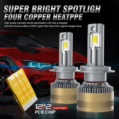 Dualvision 900W 900000LM H7 bombillas de faros Led H4 H11 H8 H1 9005 HB3 9006 HB4 9012 HIR2 EMC Canbus lámpara de coche 6000K Plug and Play