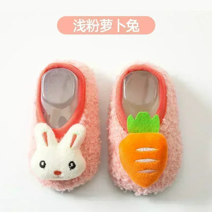 Zapatos de invierno para niños, zapatillas para bebés, zapatos cálidos de felpa para niños y niñas, zapatos antideslizantes suaves para guardería, zapatos escolares para niños