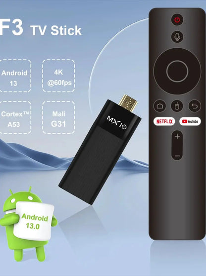 Directamente de fábrica MX10-F3 TV Stick 4K Android 11 Allwinner H313 2.4G y 5G Wifi 2GB 16GB tv box fire tv stick 4k
