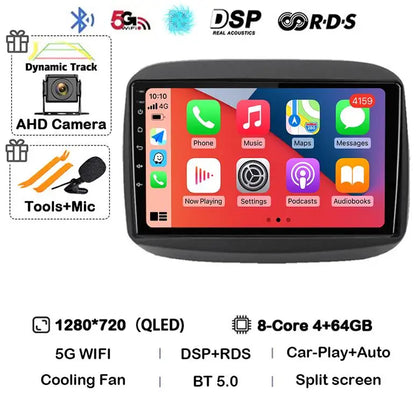 Android15 QLED para Fiat Mobi 2016 2017 2018 -2022 Radio de coche reproductor de vídeo Multimedia navegación GPS estéreo Carplay 4G WIFI sin DVD