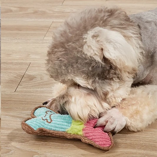 1 juguetes chirriantes para perros, juguete para masticar para perros de peluche con huesos para cachorros de razas pequeñas y medianas, masticadores agresivos para mascotas, juego de limpieza de dientes