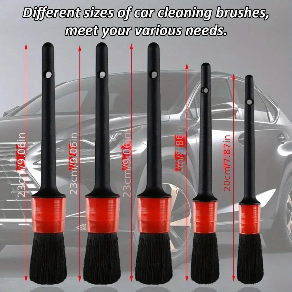 Juego de cepillos para detalles de coche, Kit de limpieza automática definitiva para mantenimiento de huecos de ventilación, cepillo de separación de detalles de salida de aire de coche