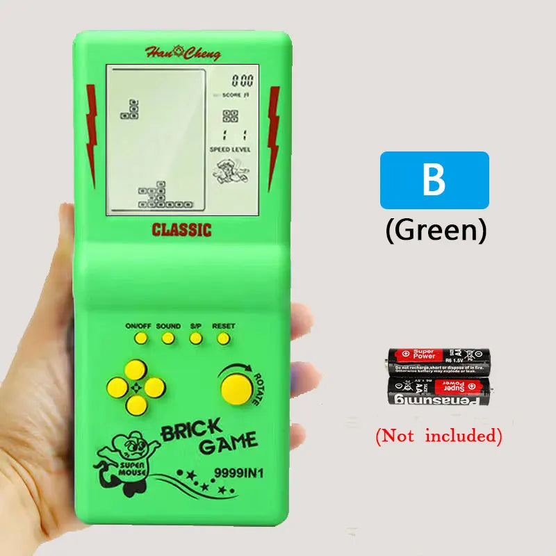 Reproductores de juegos portátiles Retro clásicos para consola Tetris, máquina de juegos de bolsillo nostálgica de pantalla grande para niños, juguetes rompecabezas para niños