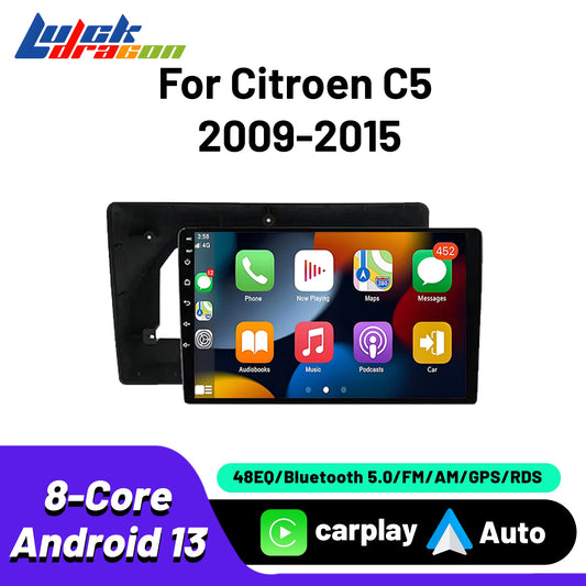 Radio Multimedia con Bluetooth para coche, con Carplay autorradio, Android, estéreo, Subwoofer, vídeo, para Citroen C5 2009-2015