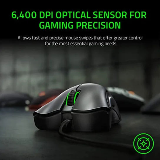 Razer DeathAdder Essential Ratón para juegos por cable/ratones con cable 6400DPI 5 botones independientes para ordenador portátil PC Gamer