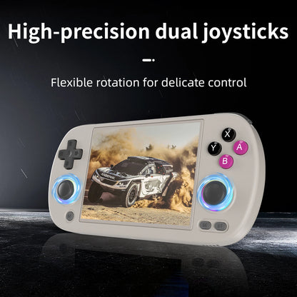 ANBERNIC-consola de juegos portátil RG40XX H, pantalla IPS de 4,0 pulgadas, 640x480, sistema de 3200mAh y 64 bits con luz RGB integrada en 5K + juegos RG40XXH