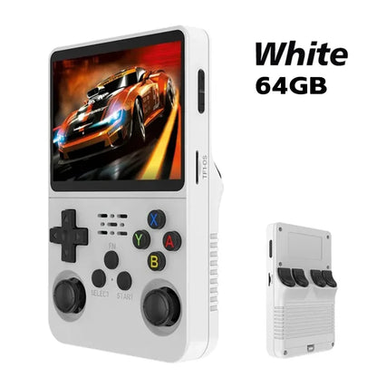 Consola de videojuegos portátil R36S, sistema Linux, pantalla IPS de 3,5 pulgadas, Mini reproductor de vídeo portátil, 64GB, 15000 juegos