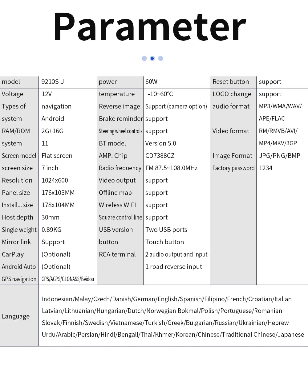 Reproductor Multimedia Universal de 7, 9 y 10 pulgadas pantalla coche android auto con GPS carplay inalambrico WIFI, CarPlay inalámbrico, Android 13, 2 Din, Radio FM, RECEPTOR ESTÉREO sistemas inteligentes de coche