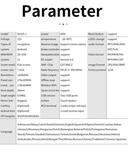 Reproductor Multimedia Universal de 7, 9 y 10 pulgadas pantalla coche android auto con GPS carplay inalambrico WIFI, CarPlay inalámbrico, Android 13, 2 Din, Radio FM, RECEPTOR ESTÉREO sistemas inteligentes de coche