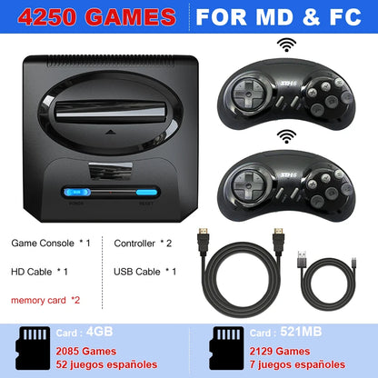 Consola de videojuegos Segas-MD de 16 bits para Sega Mega Drive Genesis FC Dendy, compatible con salida HDMI, máquina de juegos Retro