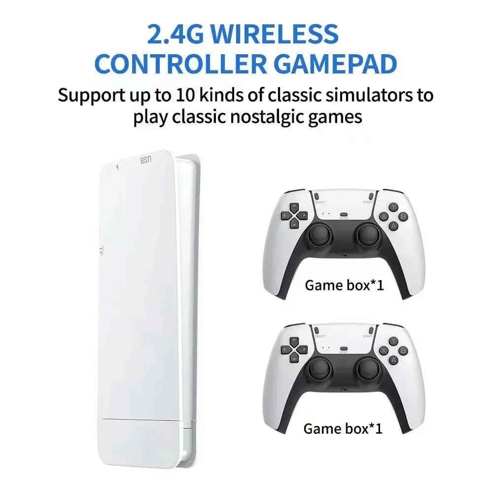128G Game Stick M15 4K Video TV consola de juegos Gamepads inalámbricos Videojuego 64G 40000 +/50000 + juegos Arcade clásicos HD dos jugadores