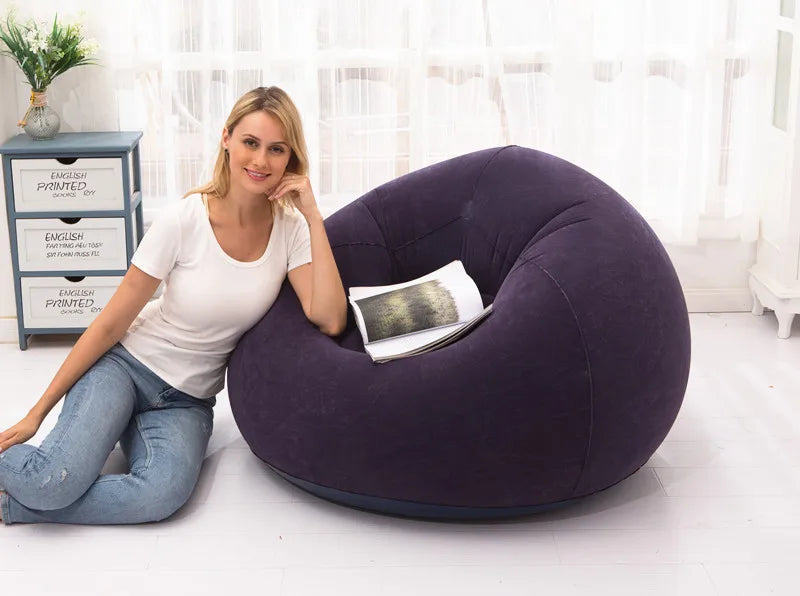 Sofá inflable perezoso grande, sillas, tumbona de PVC, asiento, puf, sofá, Tatami, suministro para sala de estar, Camping al aire libre