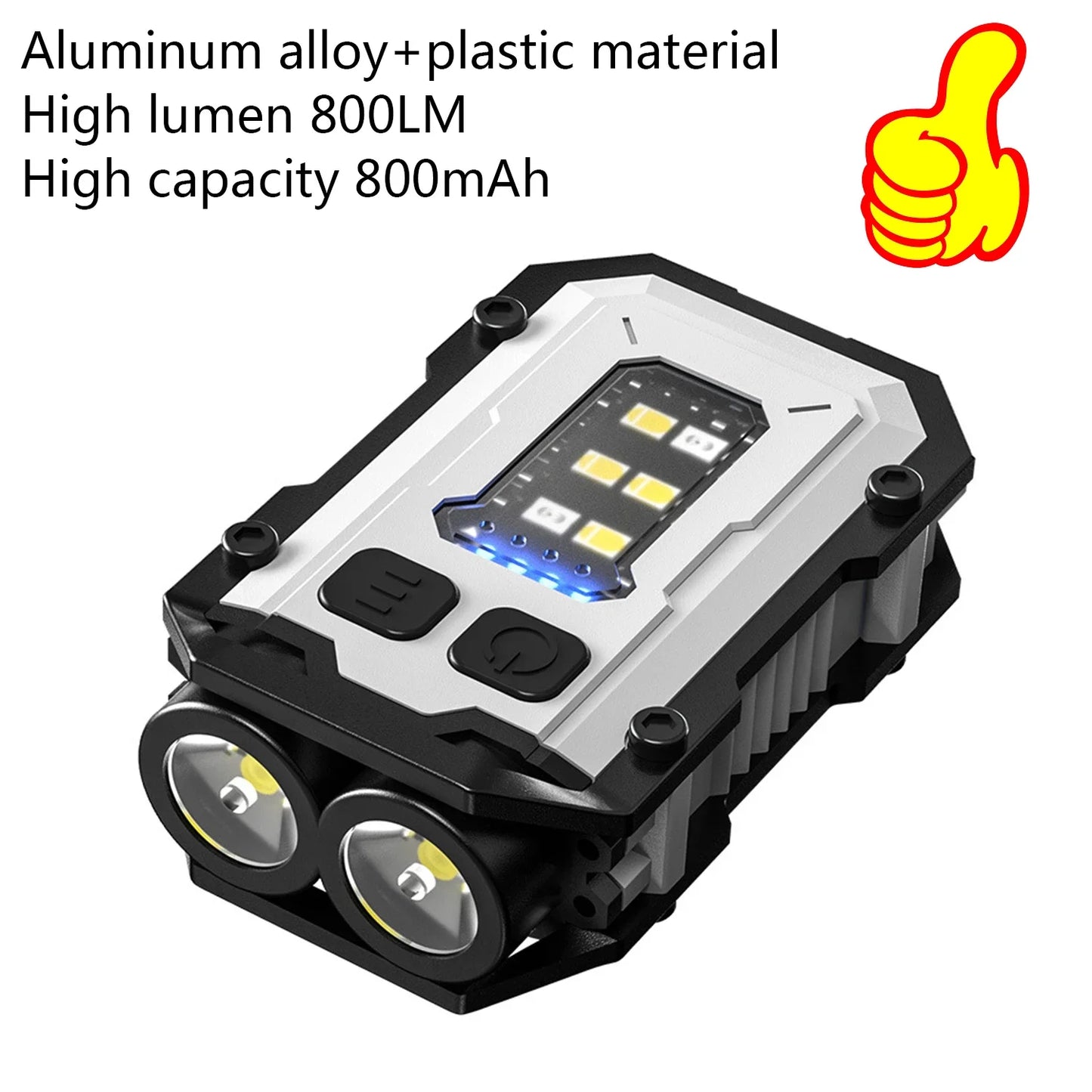 MINI linterna LED recargable por USB, linterna portátil con imán trasero, linterna de Camping superbrillante, luz de emergencia COB lateral