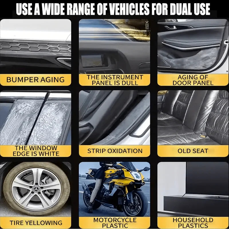 Pulidor de neumáticos multifuncional, líquido para reparación de caucho de automóviles, agente de restauración de salpicadero, cuidado de cuero y mantenimiento de asientos de sofá