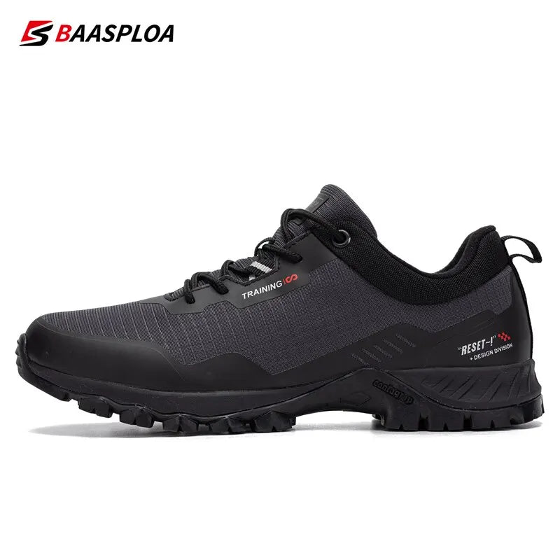 Baasploa, nuevos zapatos antideslizantes resistentes al desgaste para senderismo para hombre, zapatos de viaje impermeables a la moda para exteriores, zapatillas cómodas para hombre