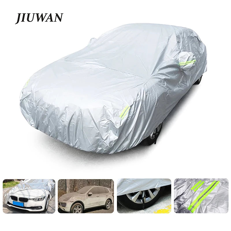 Cubierta de coche protección exterior cubierta de nieve Exterior completa sombrilla cubierta de protección a prueba de polvo Universal para Hatchback Sedan SUV