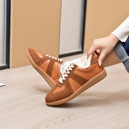 AIYUQI, zapatillas de deporte para mujer, novedad de 2025, zapatos de entrenamiento moral de cuero genuino para mujer, zapatos planos informales de primavera para mujer