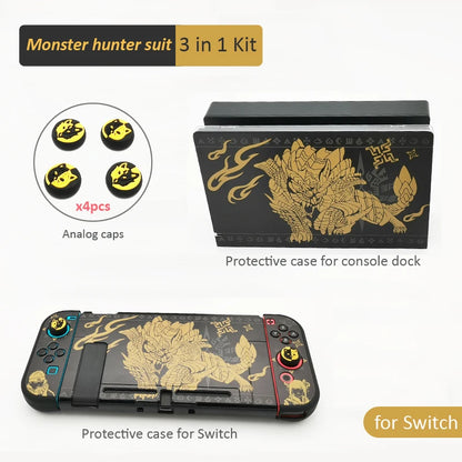 Para NS Switch Shell estuche rígido estilo "M" y "L" carcasa protectora cubierta fina piel NS Switch OLED accesorios de juego