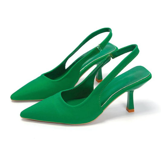 2024 nuevos tacones altos sexis para mujer, zapatos de tacón de lujo con punta estrecha para mujer, sandalias poco profundas a la moda, tacones de aguja, zapatos de fiesta y boda para mujer