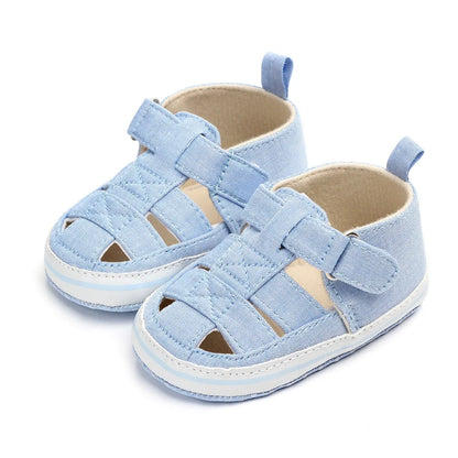Zapatos transpirables con puntera para bebé, zapatos para caminar para bebé de verano y primavera