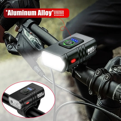 1 unidad, Material plástico, iluminación led, carga USB de faros de bicicleta, adecuado para faros de bicicleta, carrera nocturna, ca