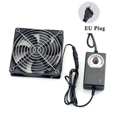 Ventilador de refrigeración con controlador, 120mm, 3000RPM, 12cm, 12V, 220V, Btc, máquina, chasis, estación de trabajo, radiador de gabinete, ventilador de servidor