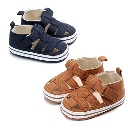 Zapatos transpirables con puntera para bebé, zapatos para caminar para bebé de verano y primavera