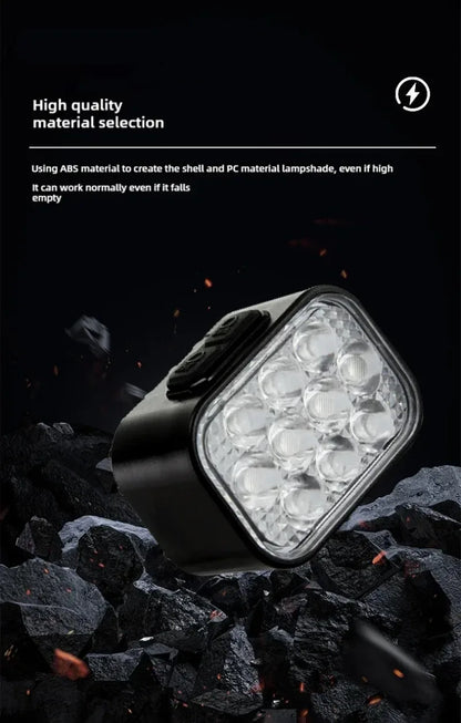 BUCKLOS luz trasera de bicicleta luz delantera 1100mAh LED COB lámpara de bicicleta impermeable USB recargable Mtb luces traseras de bicicleta de carretera piezas de bicicleta