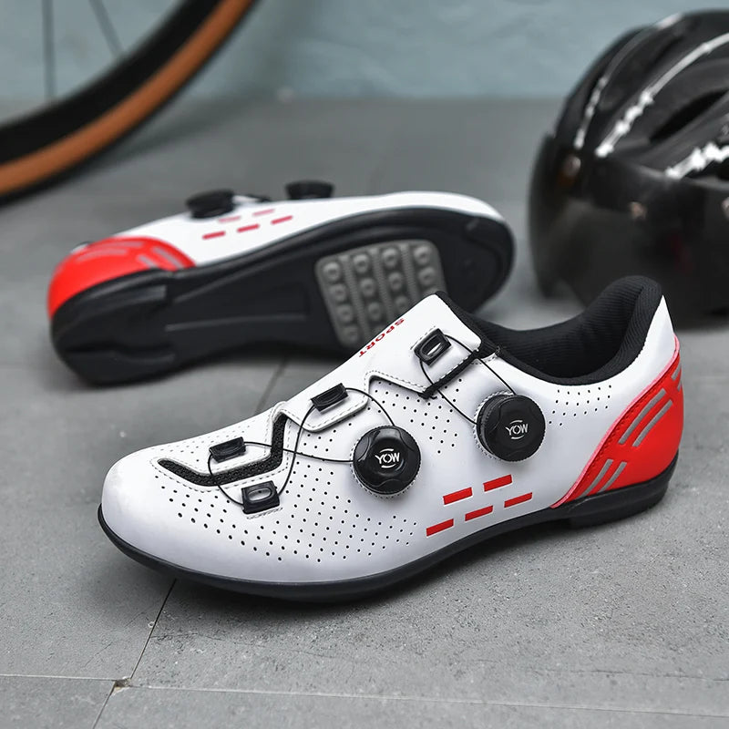 Nuevas zapatillas de ciclismo para hombre, zapatillas de ciclismo de carretera unisex, zapatillas antideslizantes para bicicleta de montaña, carreras, al aire libre, zapatillas de bicicleta de montaña para mujer