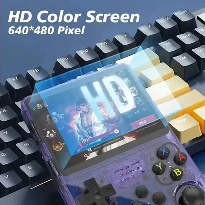 R36s nueva consola de juegos portátil Linux de código abierto pantalla IPS de 3,5 pulgadas reproductor de vídeo portátil de 128GB regalo de Navidad