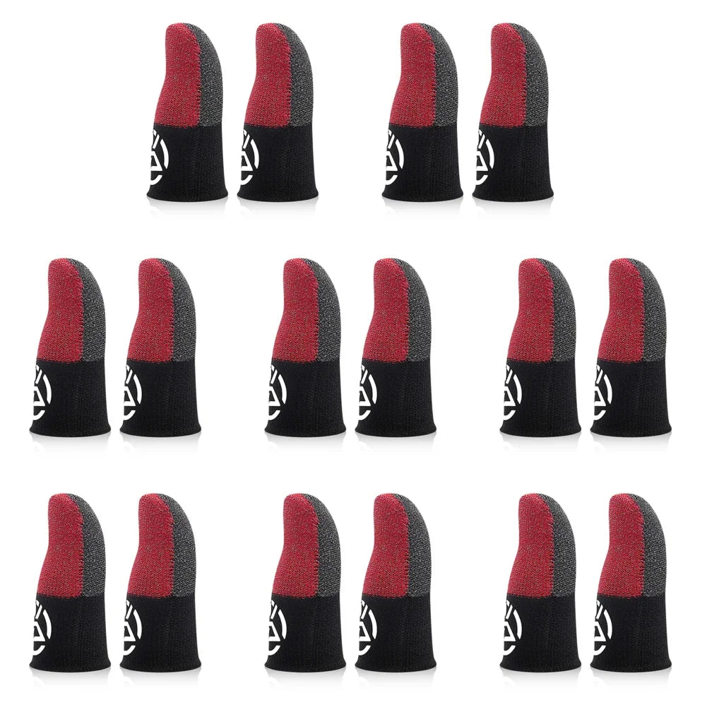 1-20 pares de guantes para el pulgar transpirables con funda para el dedo para móvil, a prueba de sudor, antideslizantes, controlador de pantalla táctil, cubierta para el dedo para juego PUBG