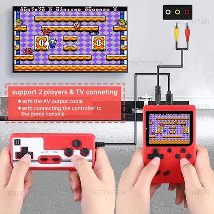 Mini consola de videojuegos Retro portátil, reproductor de juegos portátil de 8 bits, 500 juegos integrados, salida AV, consola de juegos, videojuego Gameboy