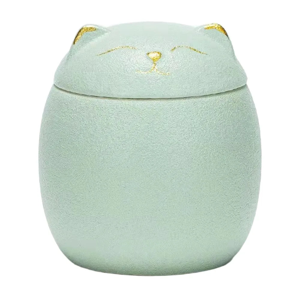 Urna funeraria de cerámica para mascotas, bonita caja de almacenamiento de cenizas de 200ml, tarro sellado a prueba de humedad, urnas de cremación para perros y gatos, suministros para perros
