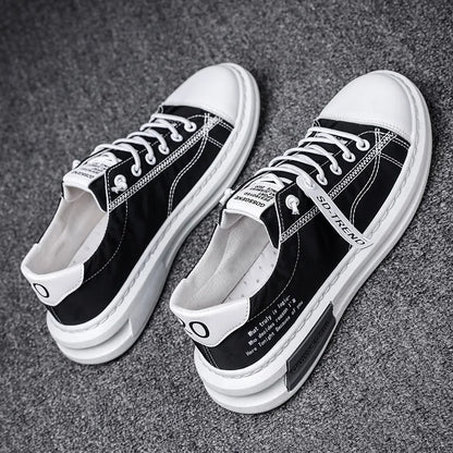 Zapatos de lona transpirables para hombre, zapatillas cómodas informales para caminar, planos con cordones, vulcanizados, a la moda, de verano, 2024
