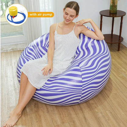 Sofá inflable perezoso grande, sillas, tumbona de PVC, asiento, puf, sofá, Tatami, suministro para sala de estar, Camping al aire libre