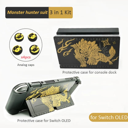 Para NS Switch Shell estuche rígido estilo "M" y "L" carcasa protectora cubierta fina piel NS Switch OLED accesorios de juego