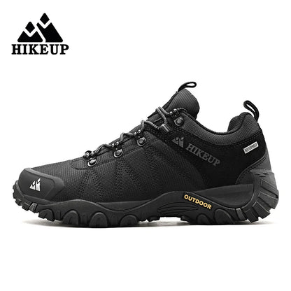 HIKEUP-zapatos de senderismo antideslizantes para hombre, calzado transpirable para exteriores, resistente a salpicaduras, para escalada, turismo, montaña