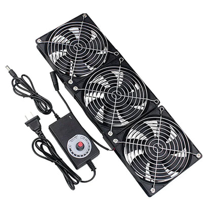 Ventilador de refrigeración con controlador, 120mm, 3000RPM, 12cm, 12V, 220V, Btc, máquina, chasis, estación de trabajo, radiador de gabinete, ventilador de servidor