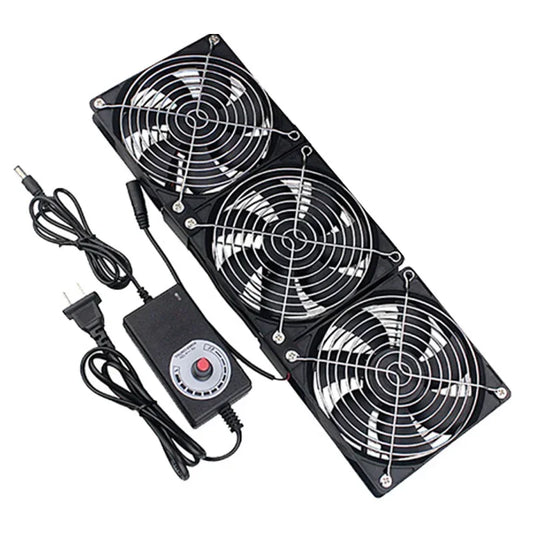 Ventilador de refrigeración con controlador, 120mm, 3000RPM, 12cm, 12V, 220V, Btc, máquina, chasis, estación de trabajo, radiador de gabinete, ventilador de servidor
