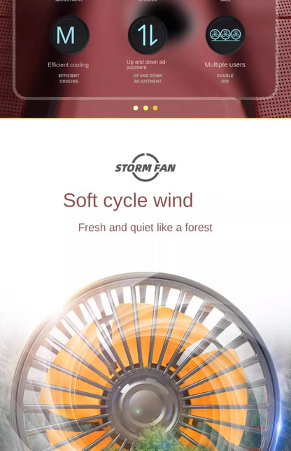 Ventilador automotriz del coche del ventilador 12v 24v 360 °   Ventilador de aire ajustable de 3 cabezales, tarjeta de estacionamiento temporal multifuncional de poco ruido, ventilador para vehículos