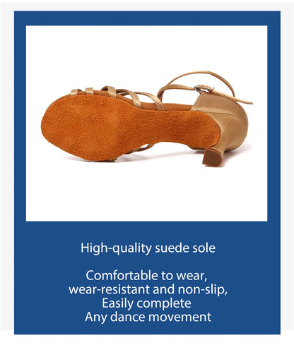 Zapatos de baile latino con suelas de gamuza para mujer, zapatos de baile de Tango Indood, tacones cubanos, tacón alto para fiesta, zapatos de baile de salón, venta al por mayor