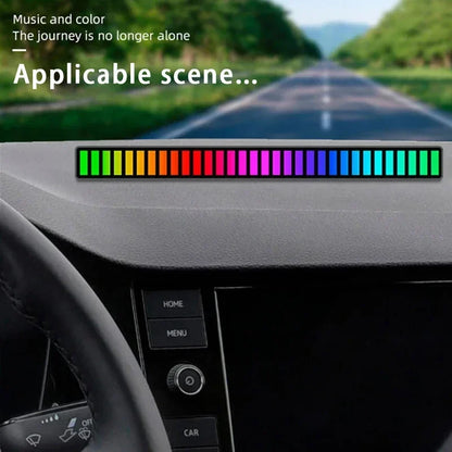 Tira de luces LED RGB, Control de sonido y música, lámpara ambiental de ritmo, luces nocturnas de ambiente para Bar, coche, habitación, TV, decoración para juegos