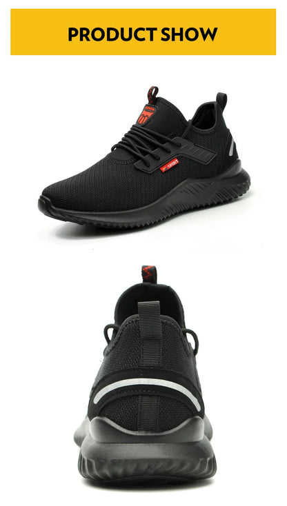 Zapatillas de trabajo con punta de acero para hombre, zapatos de seguridad, botas de trabajo a prueba de perforaciones, calzado Indestructible de moda