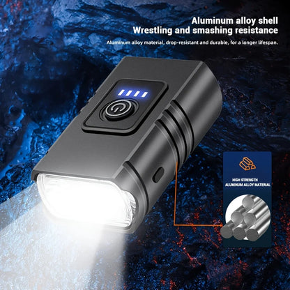 1 unidad, Material plástico, iluminación led, carga USB de faros de bicicleta, adecuado para faros de bicicleta, carrera nocturna, ca