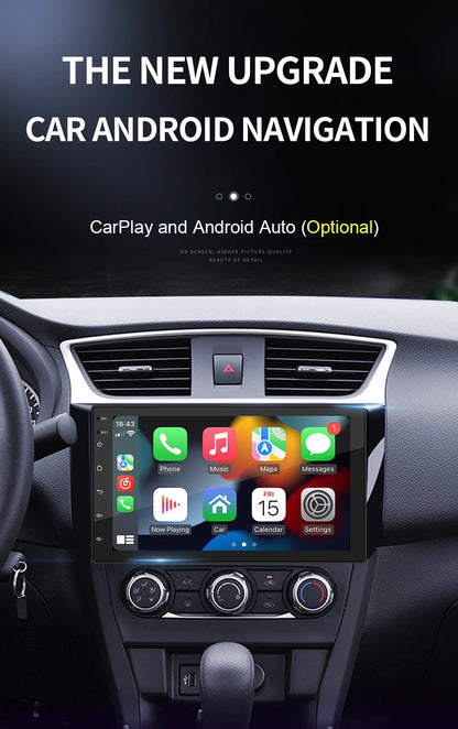 Reproductor Multimedia Universal de 7, 9 y 10 pulgadas pantalla coche android auto con GPS carplay inalambrico WIFI, CarPlay inalámbrico, Android 13, 2 Din, Radio FM, RECEPTOR ESTÉREO sistemas inteligentes de coche