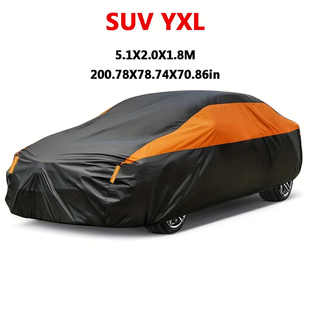 Cubiertas de coche impermeables para exteriores, protección contra el sol, la lluvia y la nieve, cubierta UV para coche, cubiertas protectoras completas universales para SUV/sedán 190T