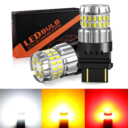 2 uds Canbus luz LED de circulación diurna bombilla DRL 3157 P27/7W T25 para Jeep Compass 2011-2016 Grand Cherokee 2011 2012 2013