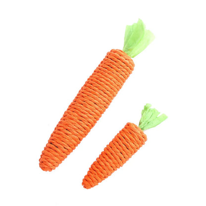 Juguete para gatos con sonido de zanahoria, productos para mascotas, rascador de cuerda de papel resistente a mordeduras, juego interactivo de dientes limpios, juguete para masticar zanahoria para gatos